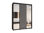 ARMOIRE Artvivrestore 2 À PORTES COULISSANTES 235.2/190/60 3 Portes Noir/Blanc 90930GTGD