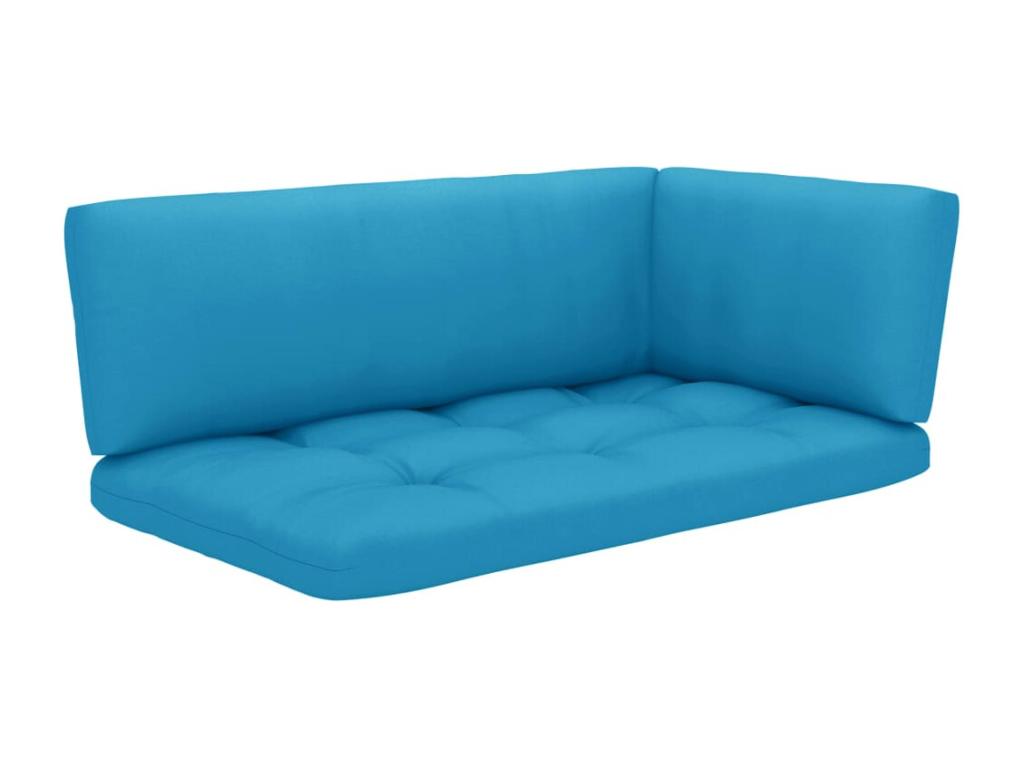 Salon de jardin palette 6pcs avec coussins Pin imprégné de gris 02417KRQT