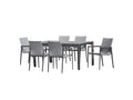 Table de jardin plateau verre trempé pour 6 convives - Artvivrestore 78801EQJT