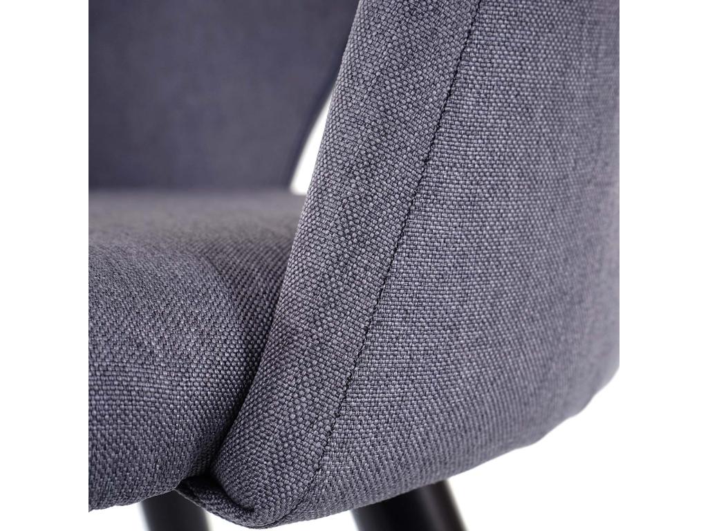 Chaise de salle à manger Artvivrestore-D73 lot de 2 gris foncé 25819NHZF