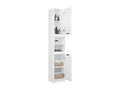 Armoire de salle de bain blanc brillant 32x34x188.5 cm 36783JSPK