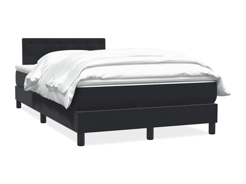 Sommier à Artvivrestore de lit avec matelas noir 120x220 cm velours 15646LYLX