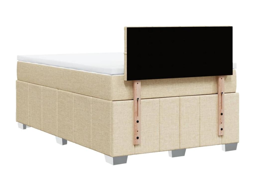 Sommier à Artvivrestore de lit avec matelas Crème 120x200 cm Tissu 41763NKVF