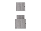 Etagères murales avec barres 2 pcs Calmetop gris 60x16x14 45480FMRW