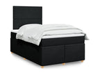 Sommier à Artvivrestore de lit avec matelas Noir 120x200 cm Tissu 19148VBDR