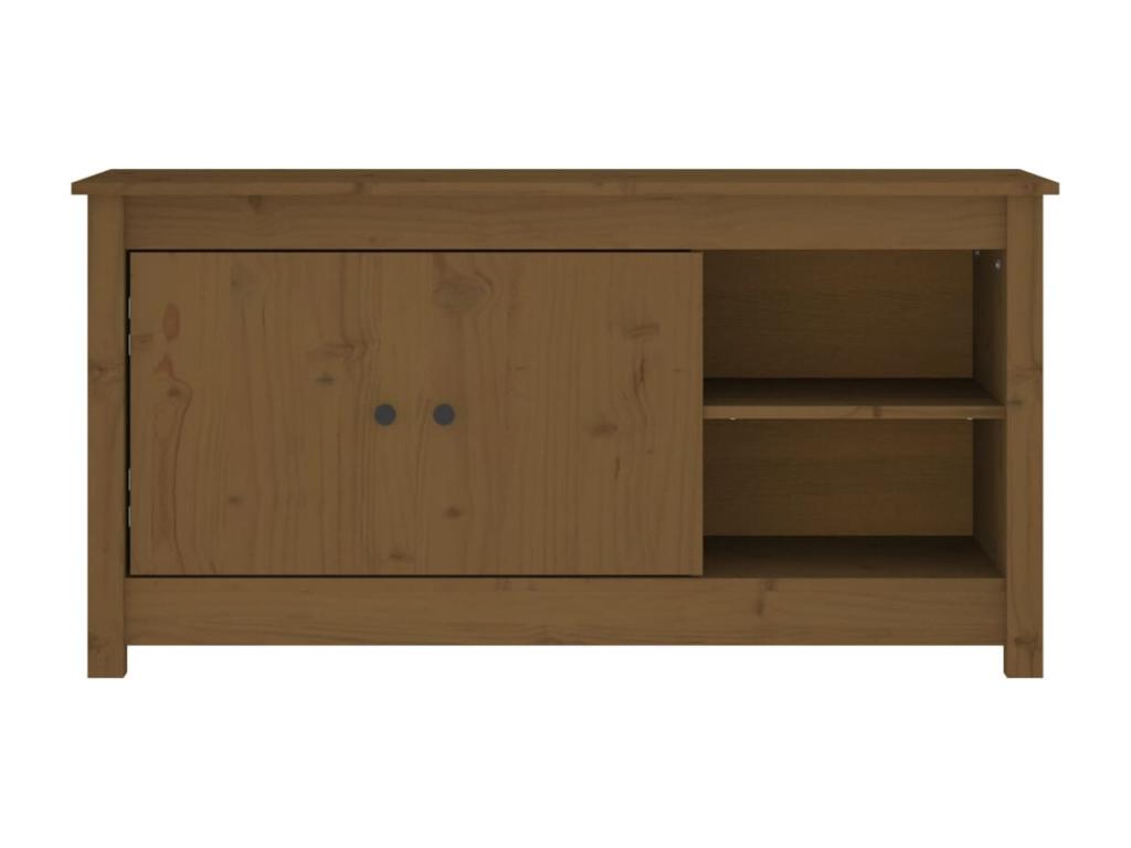 Meuble TV Marron miel 103x36,5x52 cm Bois de pin massif 71673PUQQ