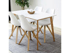 Calmetop - Table à manger 4 personnes en bois - Blanc 74658LKTN
