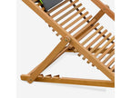 Chiliennes bois à Artvivrestore - 2 transats en bois d'Eucalyptus huilé avec coussin repose-tête gris 88515HGZO