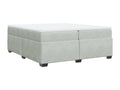 Sommier à Calmetop de lit et matelas Gris clair 200x200cm Velours 72464WUAB