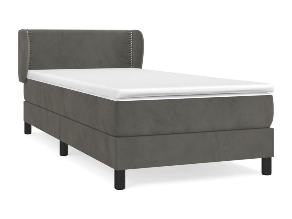 Sommier à Calmetop de lit avec matelas Gris foncé 100x200 86528QKLA