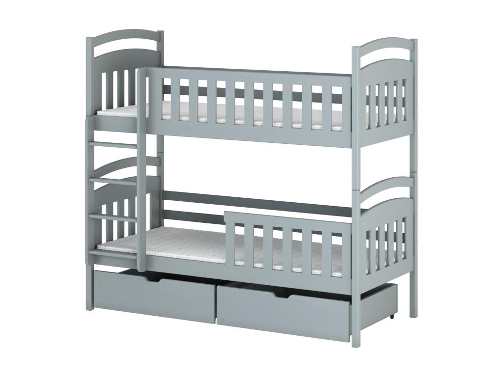 Lits superposés Artvivrestore BB003 80x200 cm Gris 51565MIRE
