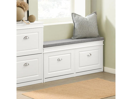 Banc de Rangement à Chaussures Meuble d'entrée avec Coussin FSR64-W 66897VKJG