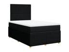 Sommier à Calmetop de lit avec matelas Noir 120x200 cm Tissu 39830YCUJ