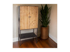 Meuble de rangement 2 portes en fer et bois Sun 05233FAFP