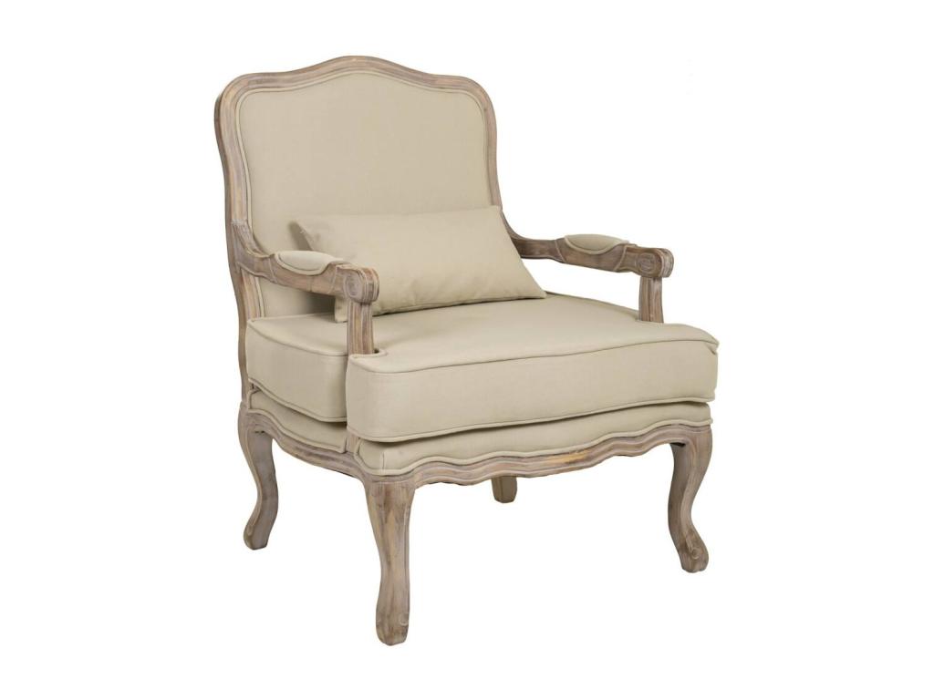 Fauteuil en bois beige 64x72x92 80710XFXQ