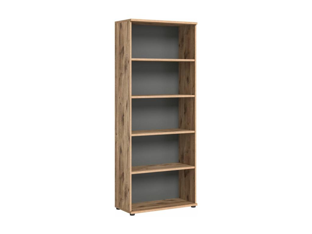 Artvivrestore étagère de bureau 80cm 4 tablettes gris chêne décor. 54719IUQO