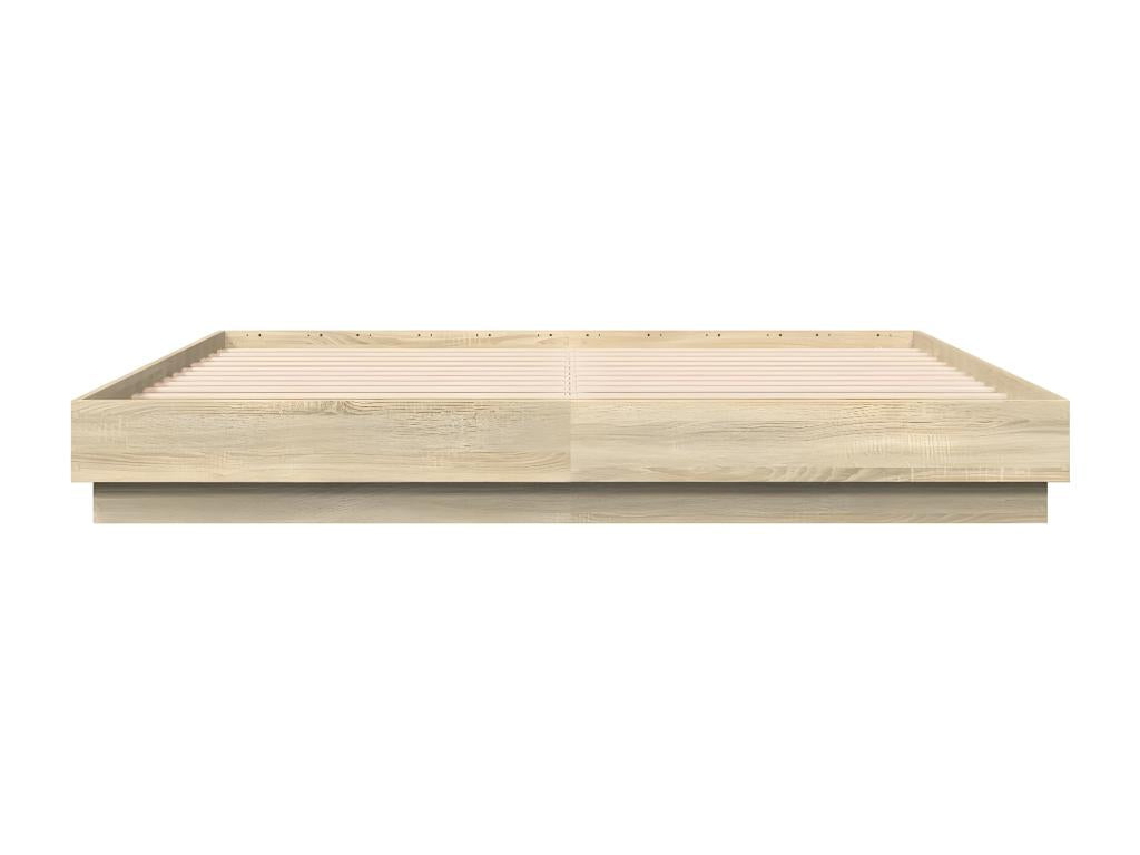 Cadre de lit chêne Artvivrestore 180x200 cm bois d'ingénierie 94082ZDUJ