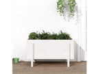Lit surélevé de jardin blanc 101x50x57 bois de pin massif 43171VQXW