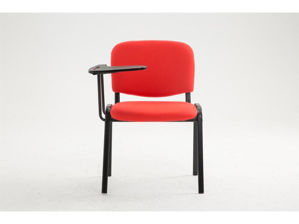 Chaise de conférence - Tissu / Métal noir mat - Rouge - Artvivrestore mit Artvivrestore 49557CNEU