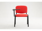 Chaise de conférence - Tissu / Métal noir mat - Rouge - Artvivrestore mit Artvivrestore 49557CNEU