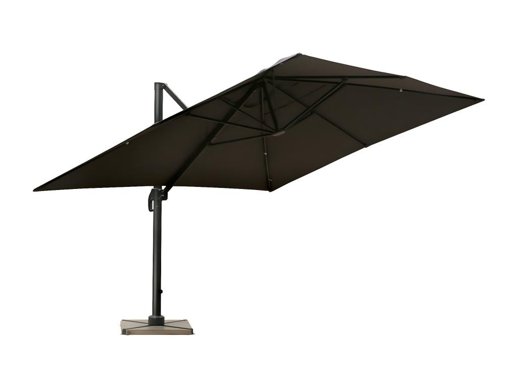 Parasol Déporté Avec Housse 3x4m Gris 80811DTPB