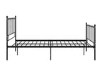 Cadre de lit Noir Métal 120x200 cm 97236LHUD
