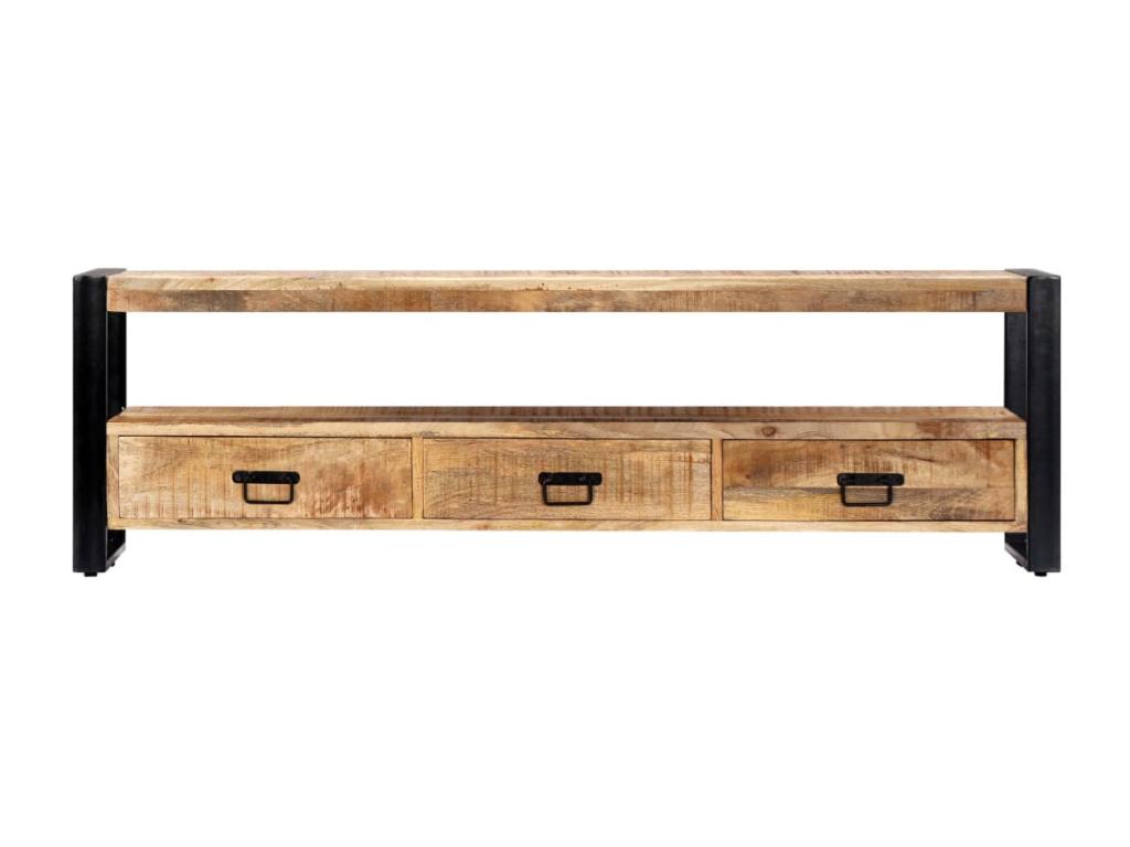 Meuble TV design bois marron 150x30x45 cm 2502013 00319PBBU