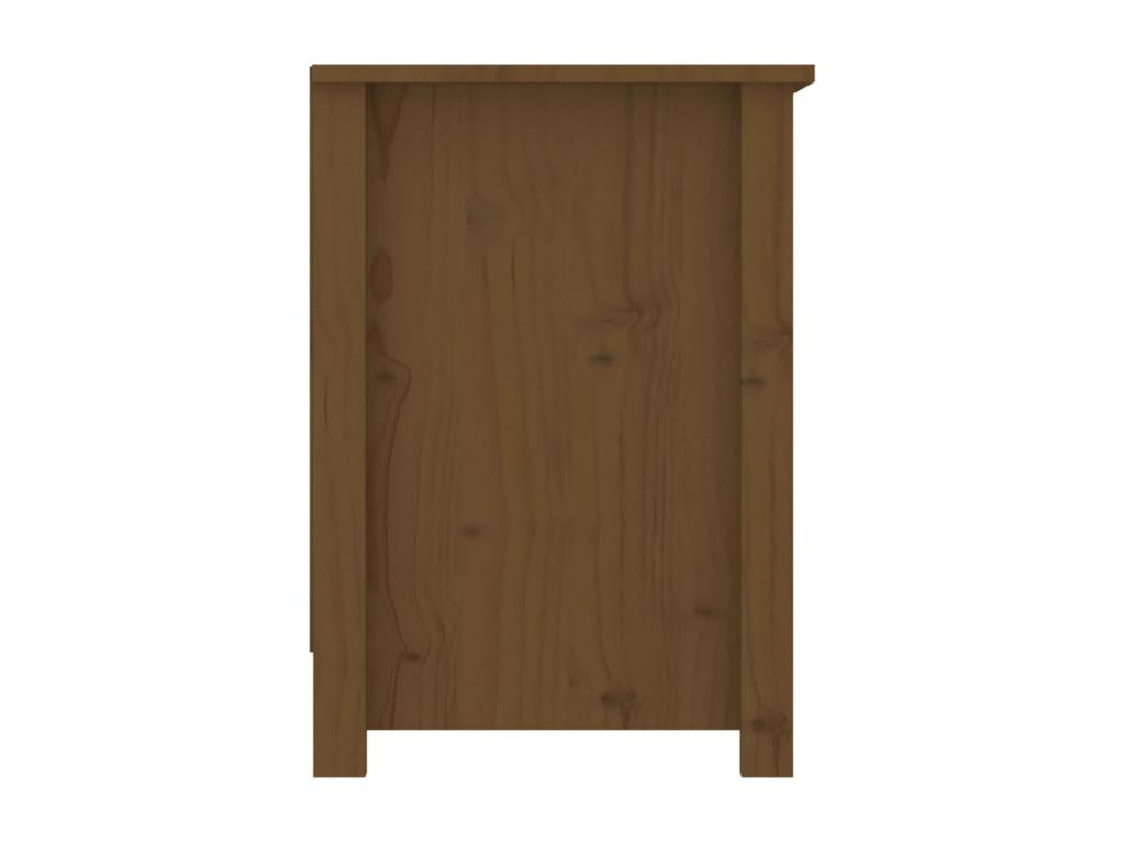 Meuble TV Marron miel 103x36,5x52 cm Bois de pin massif 71673PUQQ