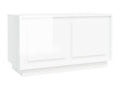 Meuble TV blanc brillant 80x35x45 cm bois d'ingénierie 79363NPGZ