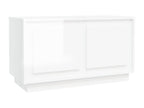 Meuble TV blanc brillant 80x35x45 cm bois d'ingénierie 79363NPGZ