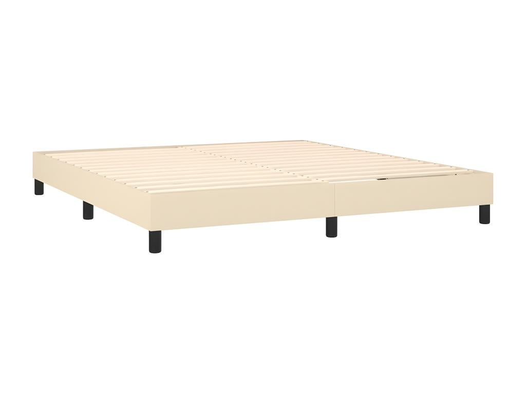 Sommier à Calmetop de lit avec matelas Crème 180x200 Tissu 67689ZUOB