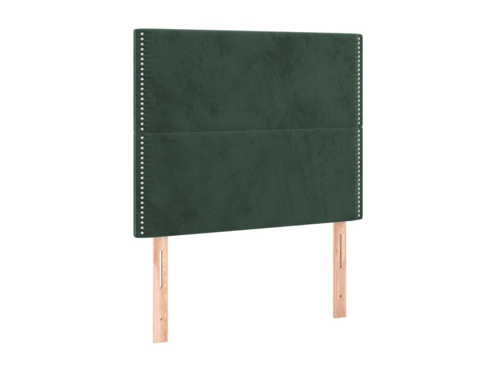 Tête de lit à LED Vert foncé 100x5x118/128 cm Velours 80800NBYX