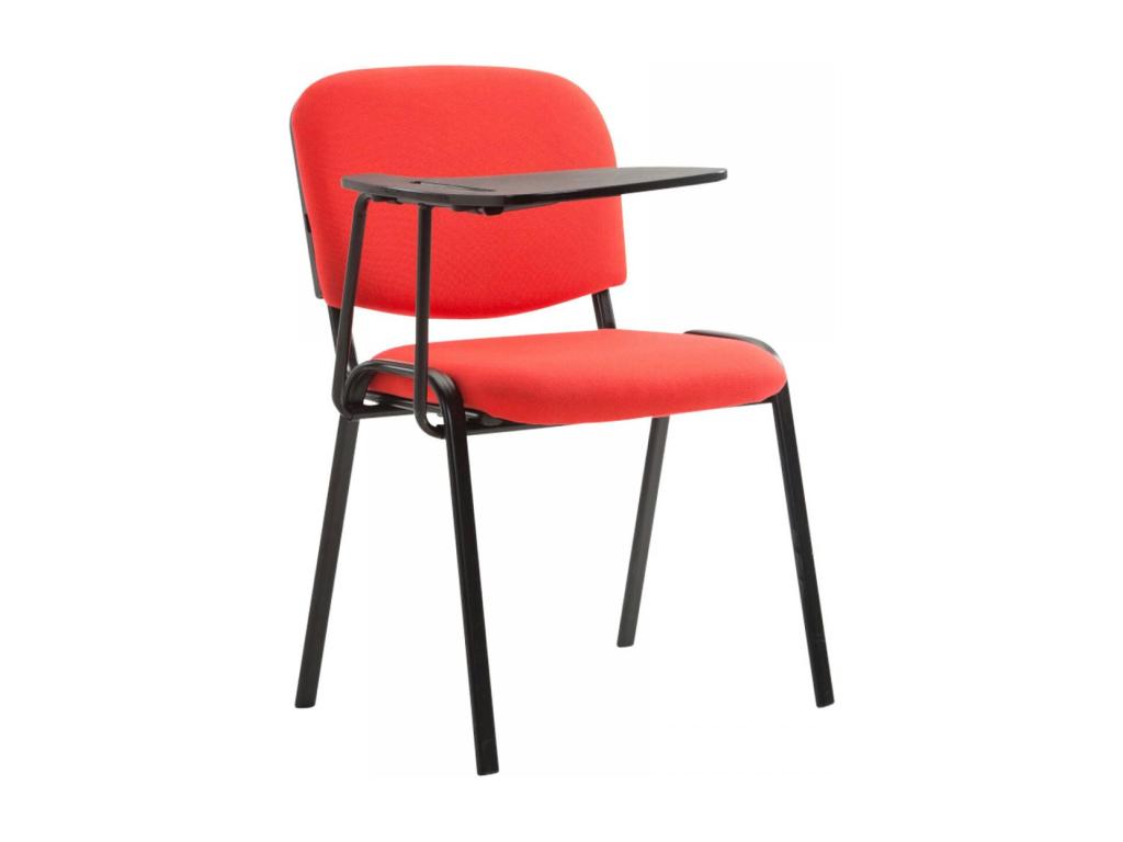 Chaise de conférence - Tissu / Métal noir mat - Rouge - Artvivrestore mit Artvivrestore 49557CNEU