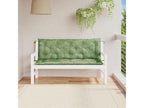 Coussins de banc de jardin lot de 2 motif de feuilles tissu 98218IYGO