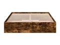 Cadre de lit avec tiroirs sans matelas chêne fumé 120x190 cm 44504WFVO