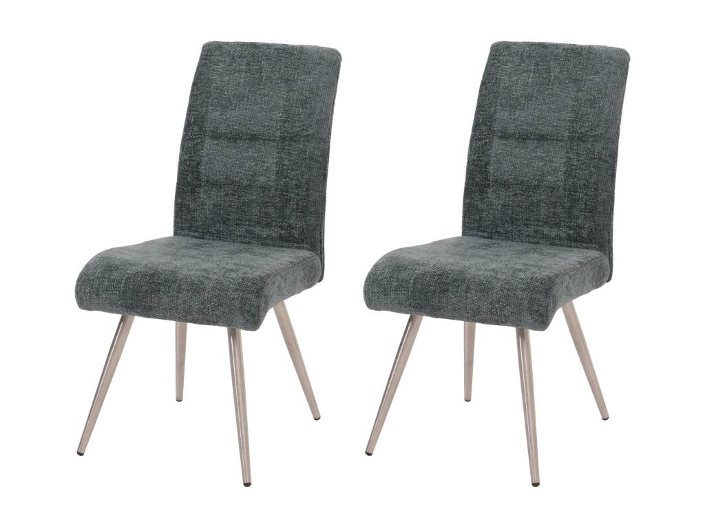 Chaise de salle à manger Calmetop-G55 lot de 2 bleu-vert 84941OYIM