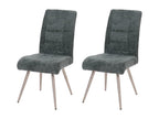 Chaise de salle à manger Calmetop-G55 lot de 2 bleu-vert 84941OYIM