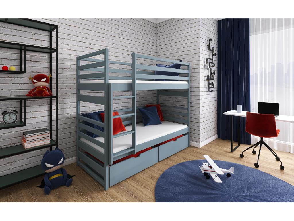 Lits superposés Artvivrestore BB001 80x160 cm Gris 25701AOBO