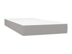 Lit à sommier tapissier avec matelas Gris clair 200x200cm Tissu 80885UMMW