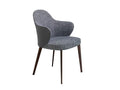 Chaise de salle à manger en tissu et simili cuir écologique avec pieds en acier brun 4102 Artvivrestore 83302HCXJ
