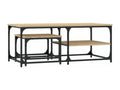 Tables basses gigognes 2 pièces chêne Artvivrestore bois d'ingénierie 46084ICMF
