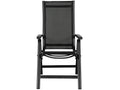 Calmetop 1 x chaise de jardin dossier réglable 6 positions noir/noir. 28861EYXL