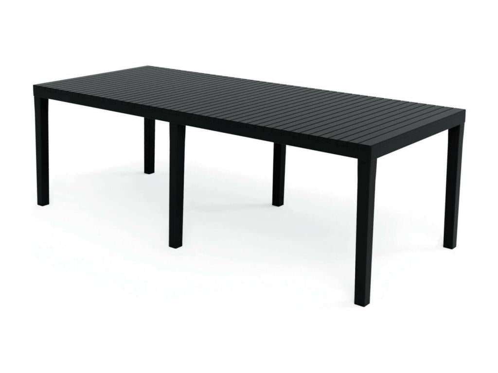 Table d'extérieur Calmetop Etagère à manger rectangulaire extensible Table de jardin extensible Made in Italy 150x90h72 cm Anthracite 72783UFWG