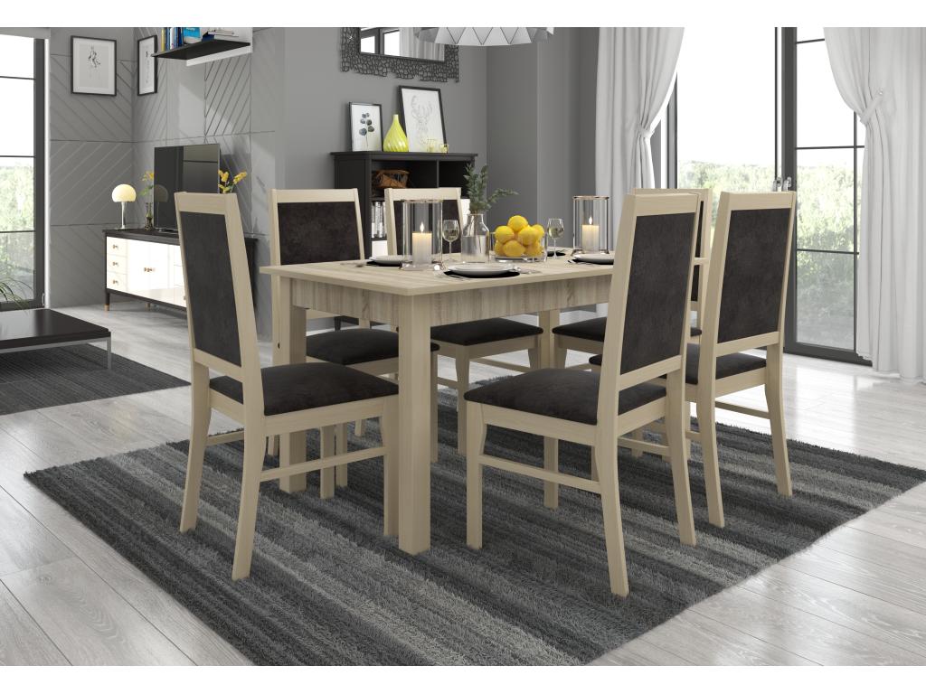 Chaise bois clair de Calmetop et tissu Calmetop-Tissu 27112 90739YPBS