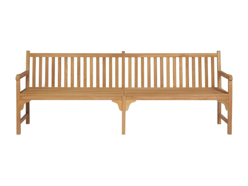 Banc de jardin meuble bois marron 228x62.5x90 cm 02 0011303 58601ORZH