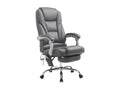 Chaise de bureau - Similicuir / Métal chromé - Gris - Calmetop 43445OPVP