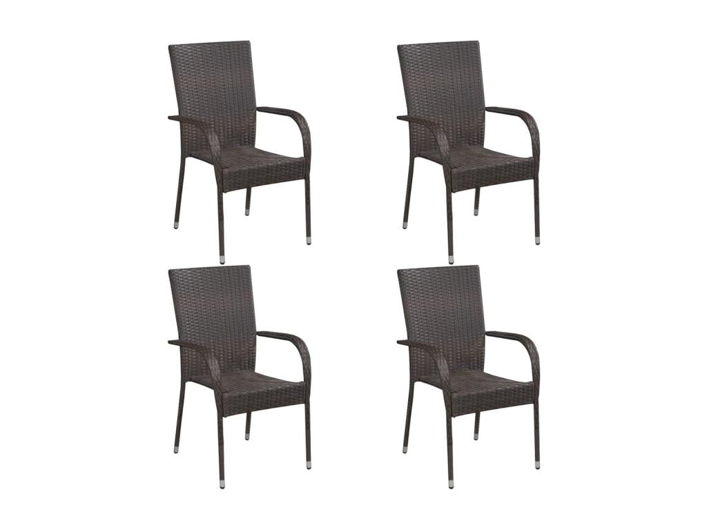 Ensemble de salle à marron 55,5x53,5x95 cm 02 0013813 03750PYWR