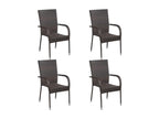 Ensemble de salle à marron 55,5x53,5x95 cm 02 0013813 03750PYWR