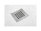 Receveur de Douche 90x135 cm Calmetop Slim Blanc en Résine Synthétique et Poudre de Marbre Avec Drain Libre 27251QKEH