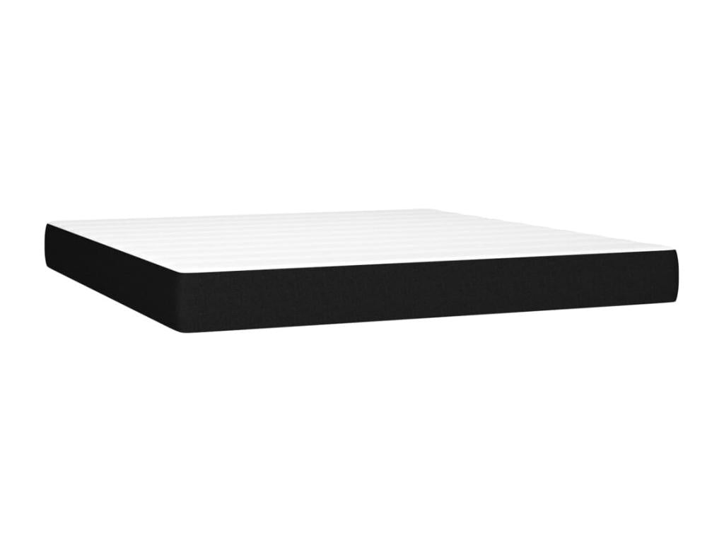 Lit à sommier tapissier et matelas Noir 160x200 cm Velours 15924ZIJD